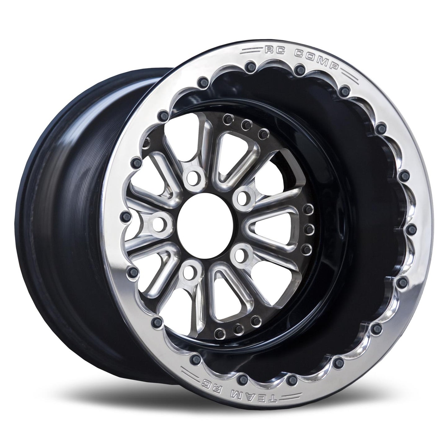 RC Components Hammer Eclipse Gloss Black Wheels 15 in. x 9.00 in., 4.000 in. Back Space