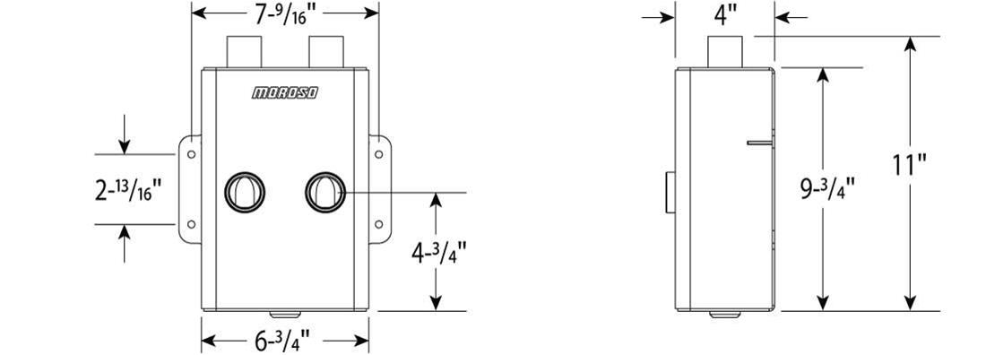 Moroso Breather Tanks -16 AN