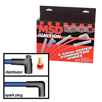 MSD 8.5mm Super Conductor Spark Plug Wire Sets 31229