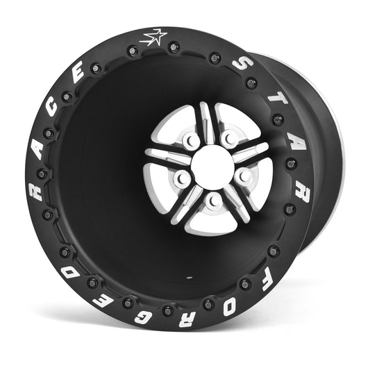 Race Star 63 Pro Forged Double Beadlock Black Anodized Machined Wheels 15 in. x 14.00, 6.000 in. BS in.