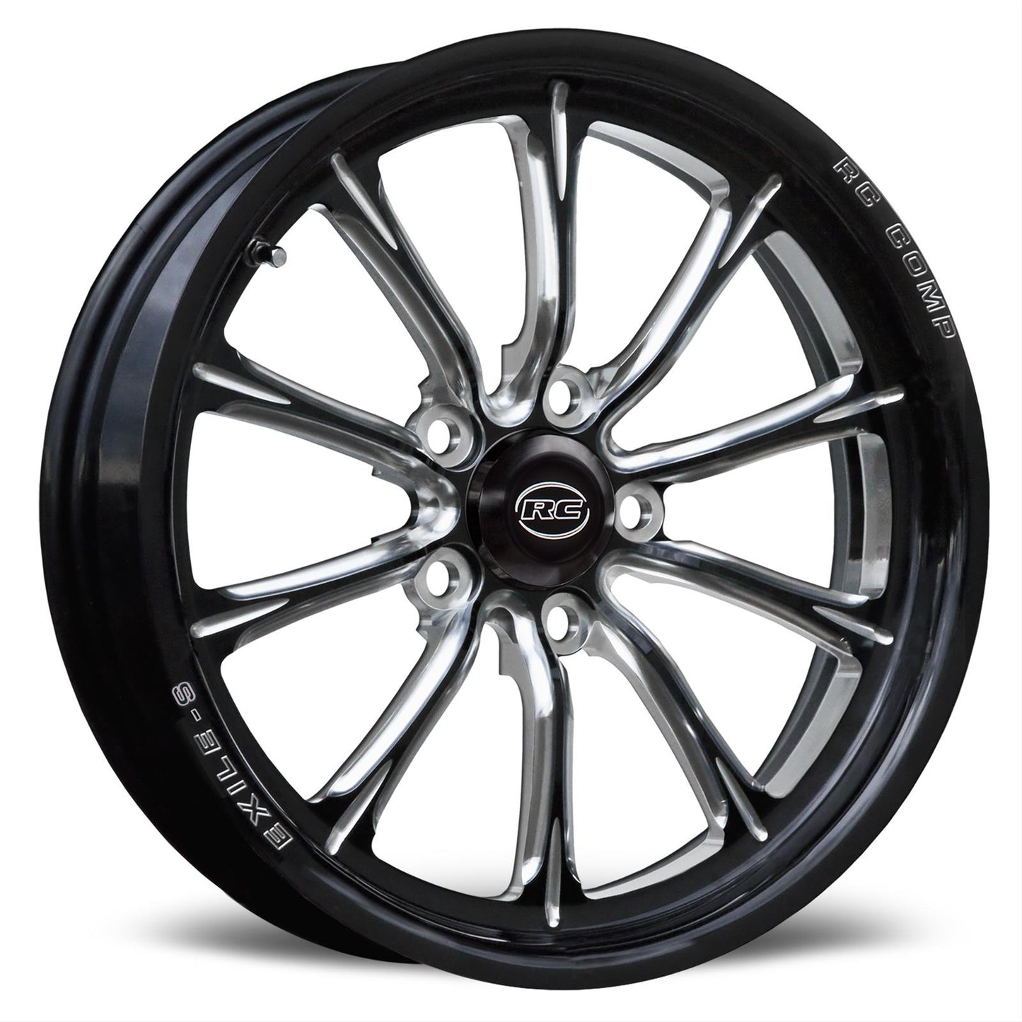 RC Components Exile-S Eclipse Gloss Black Wheels 17 in. x 4.50 in., 2.250 in. Back Space