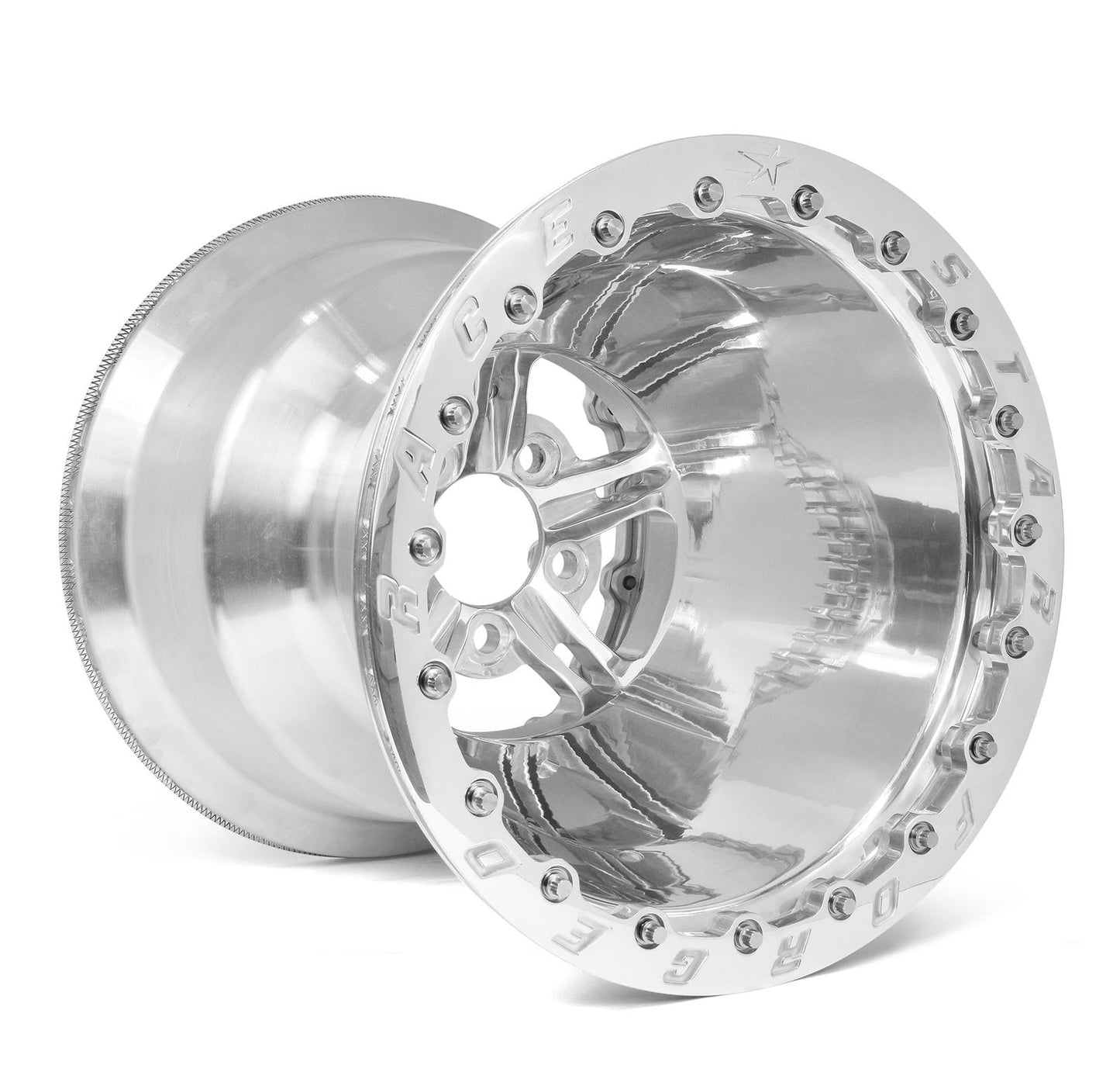 Race Star 63 Pro Forged Double Beadlock Polished Wheels 15x14,  5x4.50BC 4.00" BS