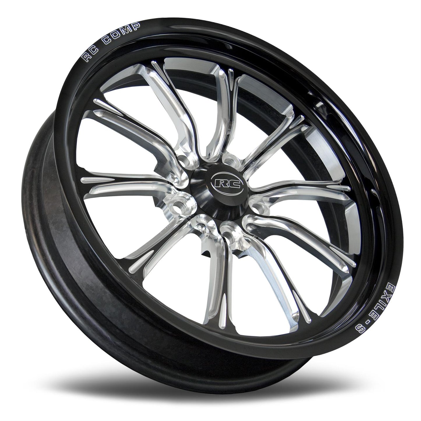 RC Components Exile-S Eclipse Prism Gloss Black Wheels 15 in x 3.50 in., 2.250 in. Back Space