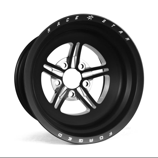 Race Star 63 Pro Forged Black Anodized Machined Wheels 15x14, 5x5.00BC 3.00BS